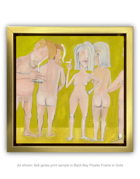 Naked People Doing Drugs | Framed Giclee Print on Canvas